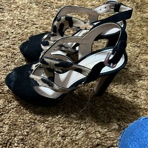 prada leopard sling back heels